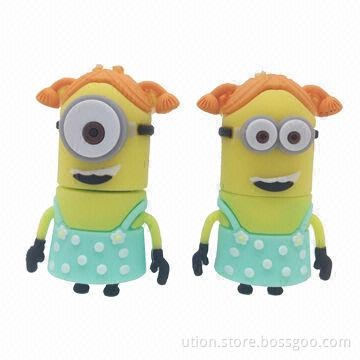 Cartoon Style Promotional USB Accessory, with 1 to 64GB Memory Capacity